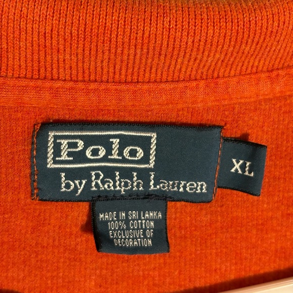 Ralph Lauren Orange Quarter-Zip Sweatshirt - Picture 3 of 11